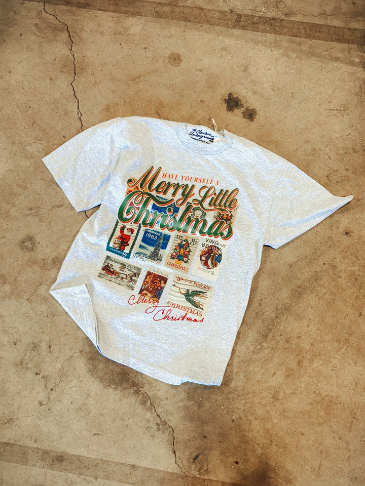 Underground Original Design: Have a Merry Christmas, Stamps Boxy Cotton T-Shirt
