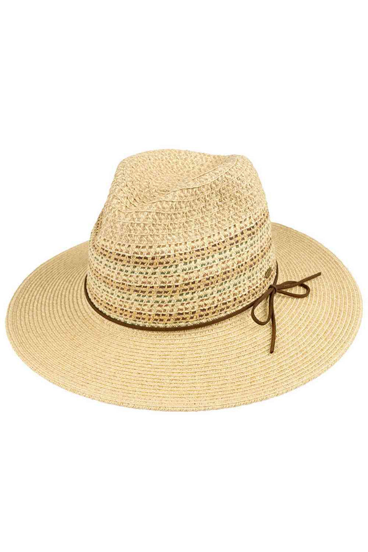 C.C Multi Color Detail with Band Straw Panama Sun Hat