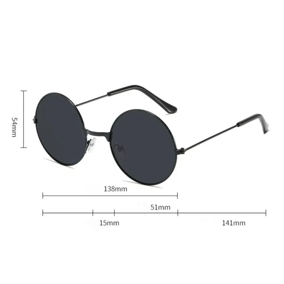Metal Round-frame Sunglasses Hip Hop Anti UV Shades Eyewear Street Photography Candy Color Lens Circle Sun Glasses Summer
