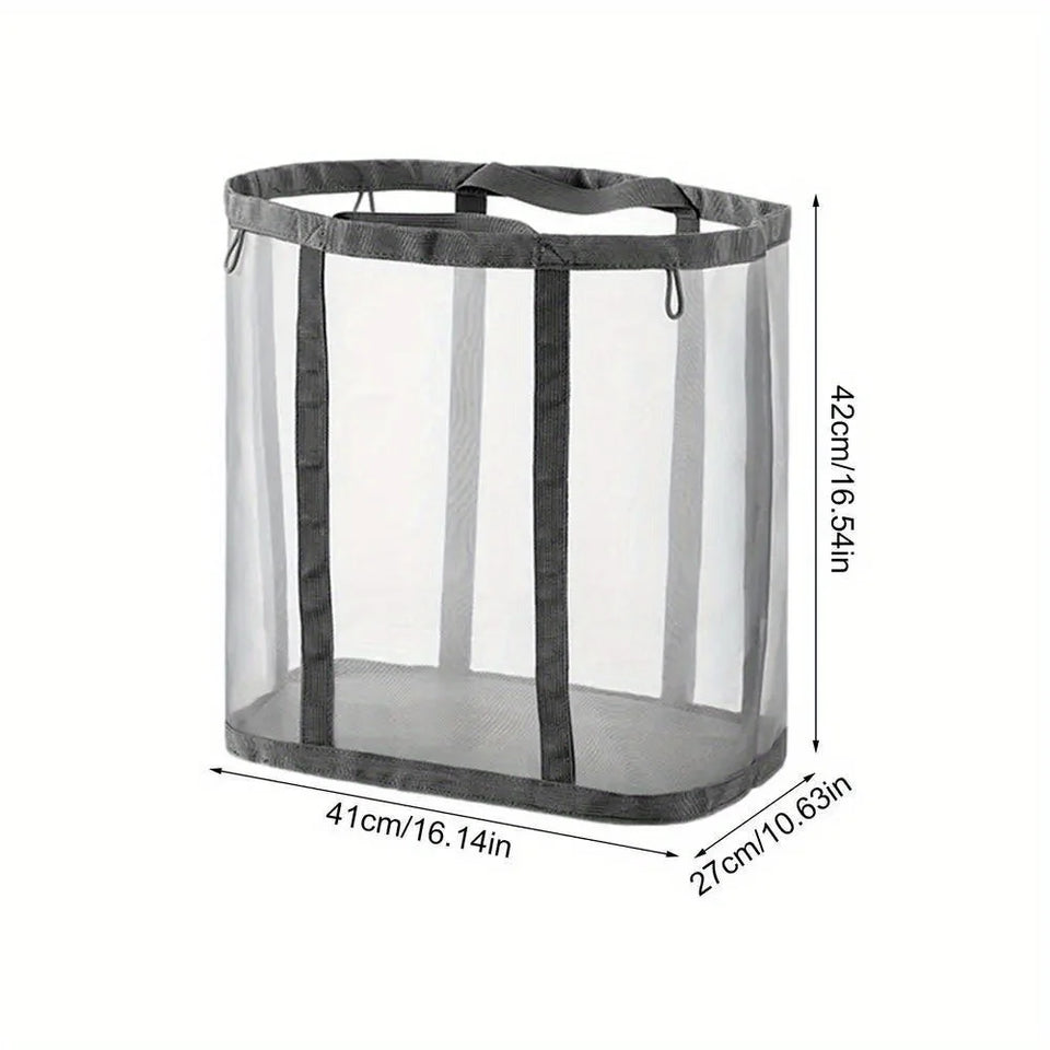 Collapsible Mesh Laundry Basket with Handles
