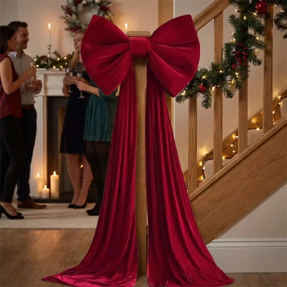 Large Velvet Christmas Bow