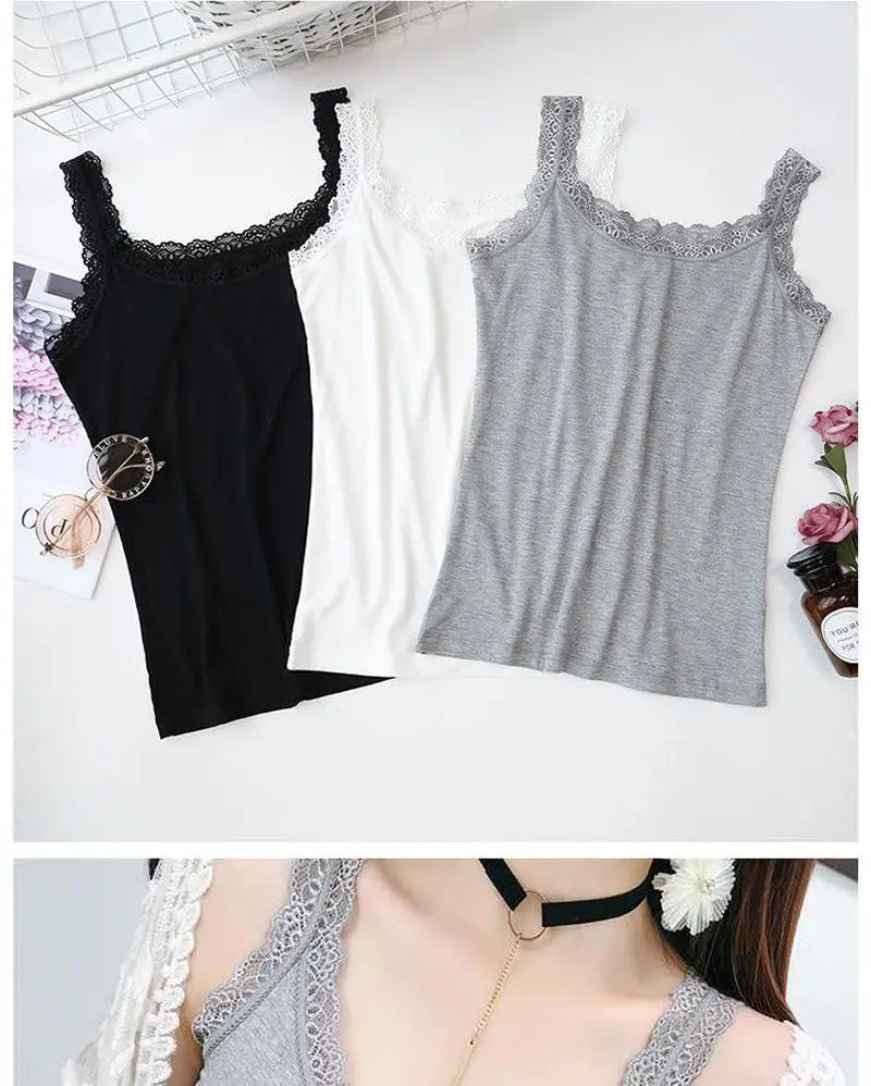 Women's Lace-Trim Cami Top