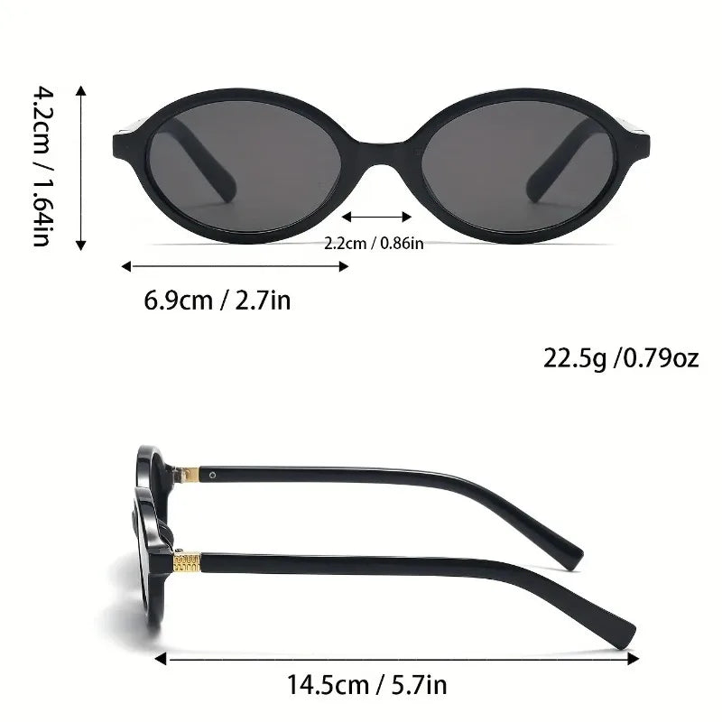 A Pair of Oval Retro PC Glasses for Men and Women with A Small Face Design/versatile for Multiple Indoor Scenes Sunglasse