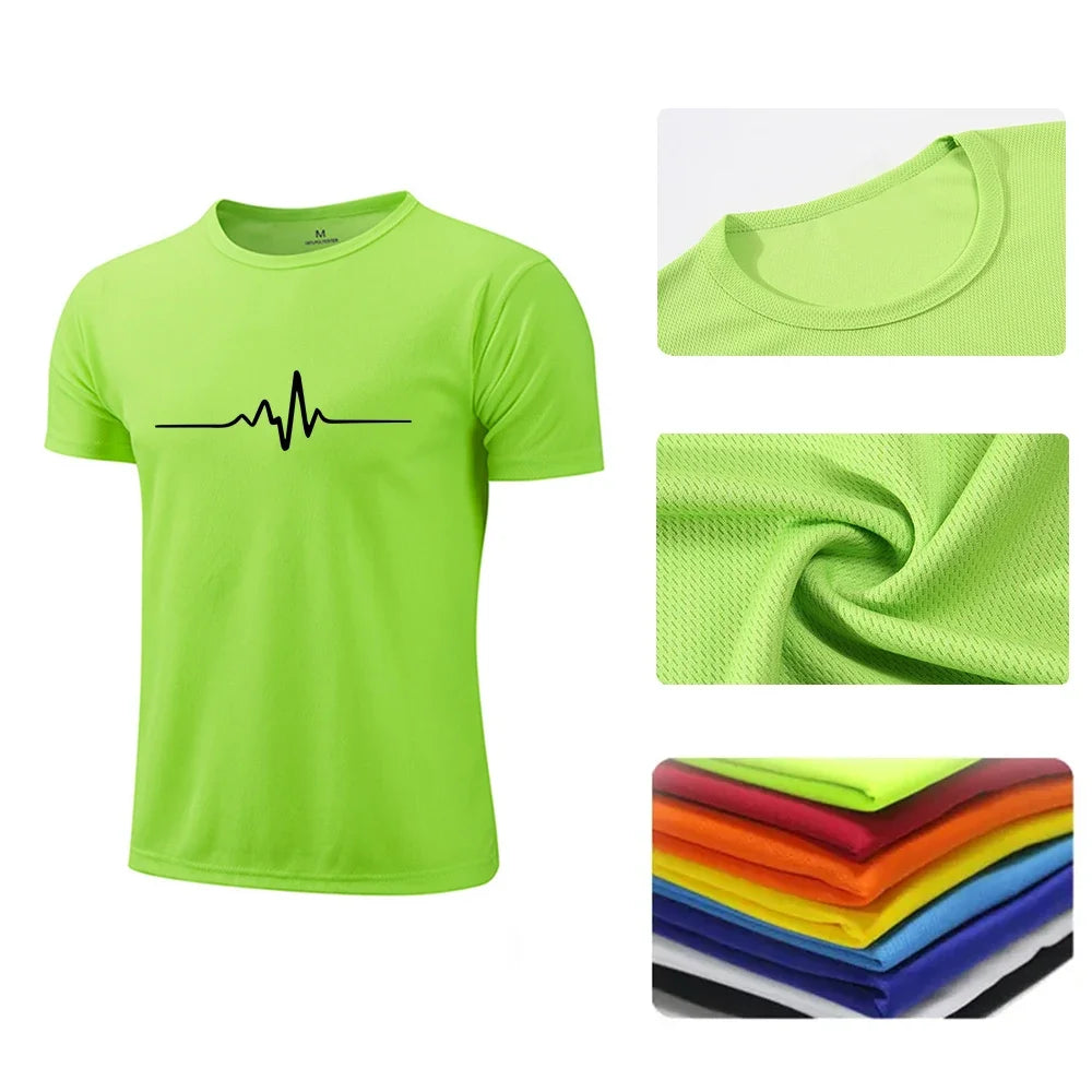 2026 Summer Daily Men's Quick Dry Moisture Wicking Compression T-Shirt Soccer Jersey Running Jogging Athletic Gym Training Top