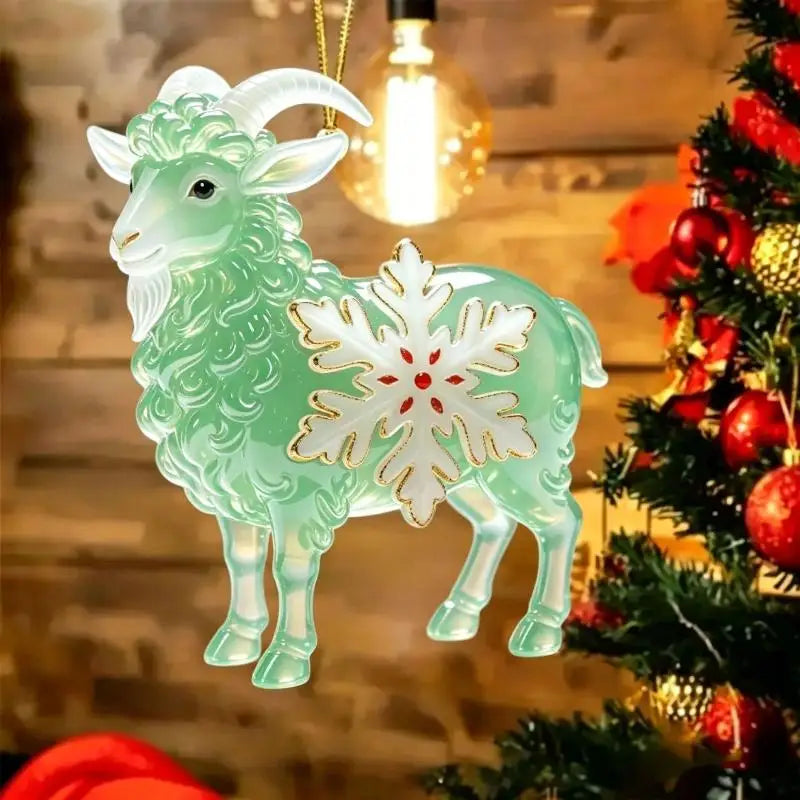 Acrylic Winged Goat Ornament