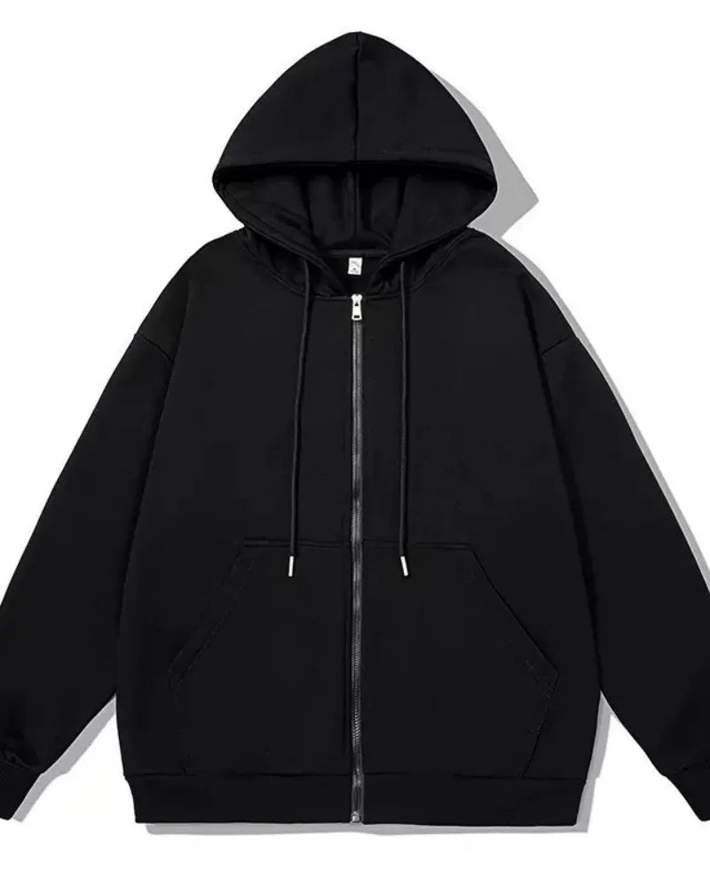 Men's and Women's Full-Zip Hooded Jackets, Zip-Up Hoodies, Casual Cardigans, Streetwear Hip-Hop PVD, Y2K Fashion, Spring Trends