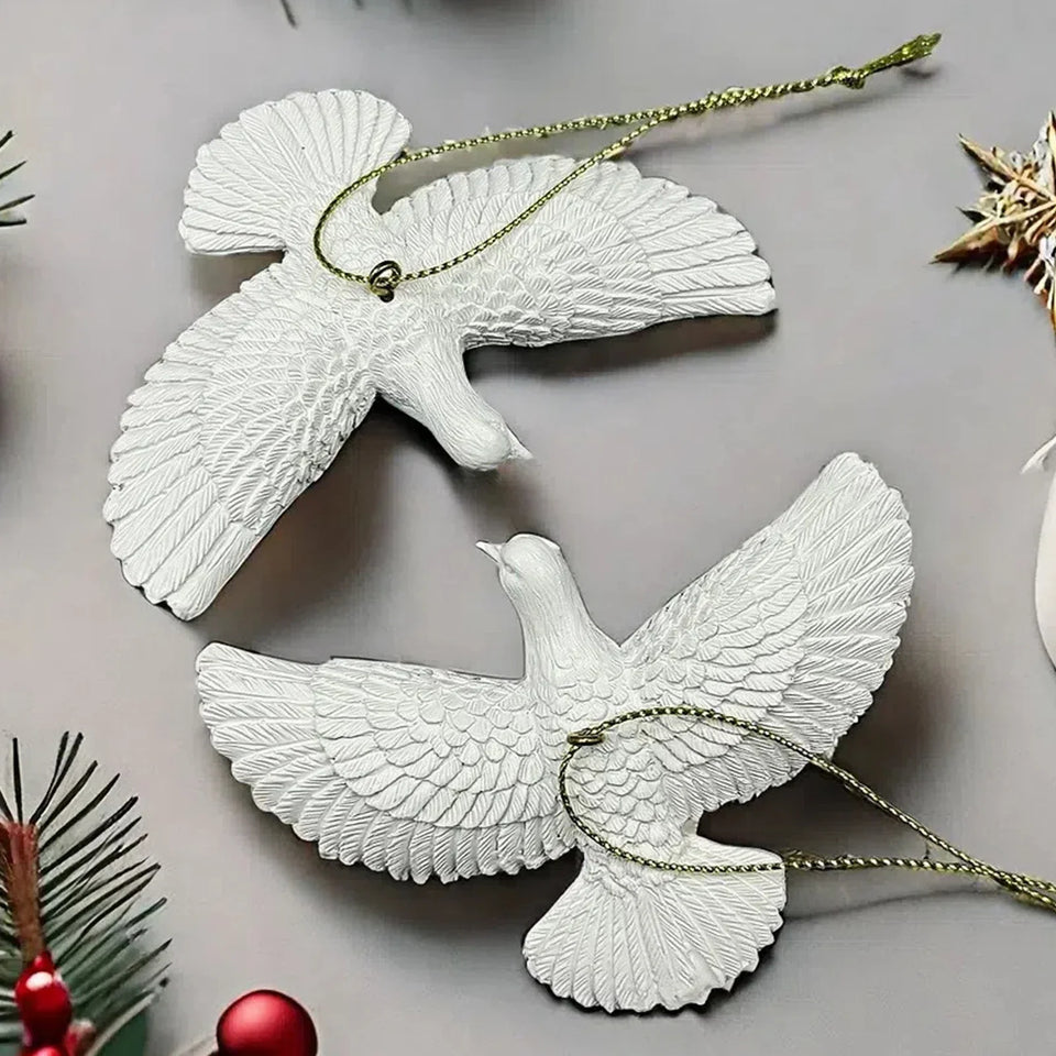 White Peace Dove Ornament