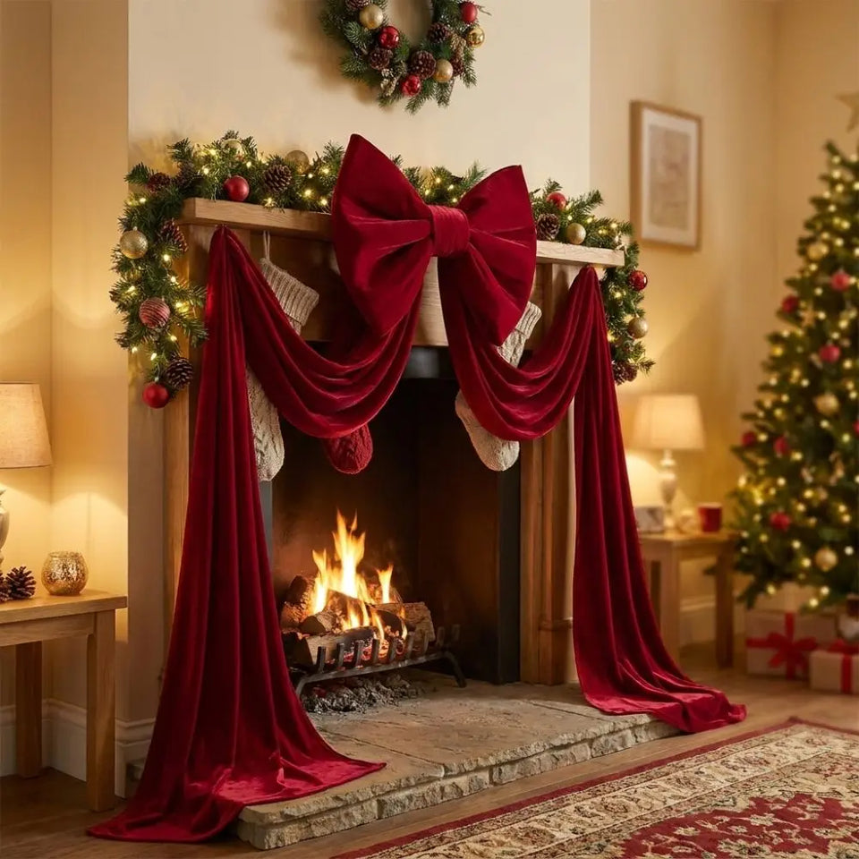 Large Velvet Christmas Bow
