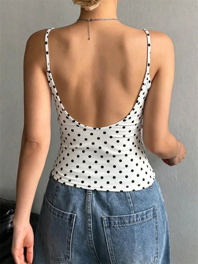 Women's Backless Cami Crop Top