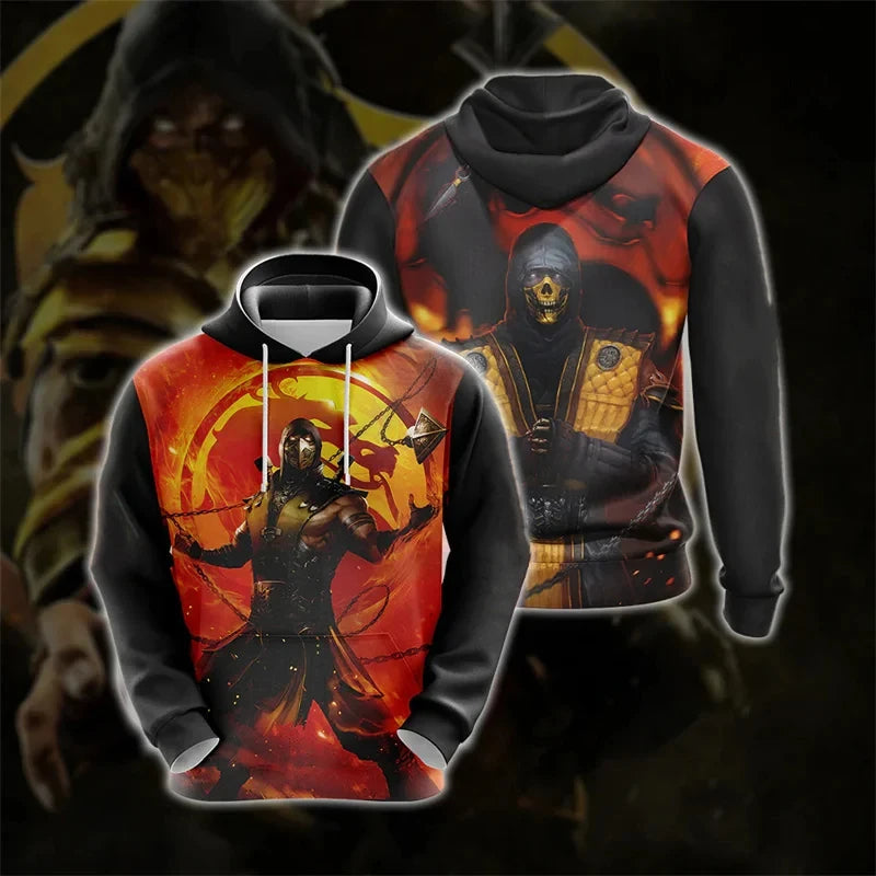 Mortal Kombat Game Hoodies 3D Print Men Women Oversized Hooded Sweatshirts Harajuku Pullover Casual Tops Tracksuits Man Clothing