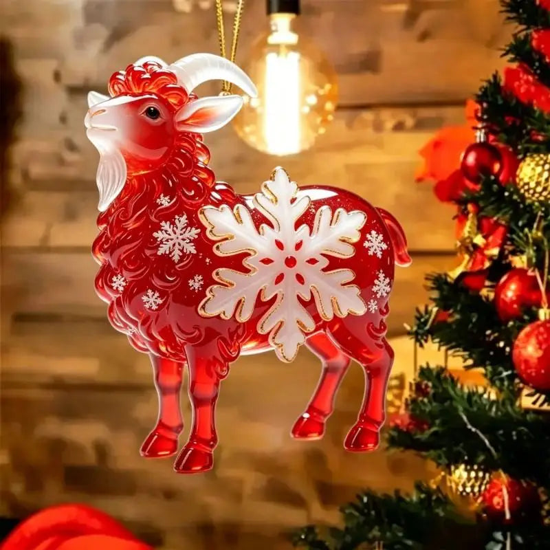 Acrylic Winged Goat Ornament