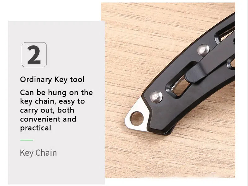 Stainless Steel Keychain Folding Knife