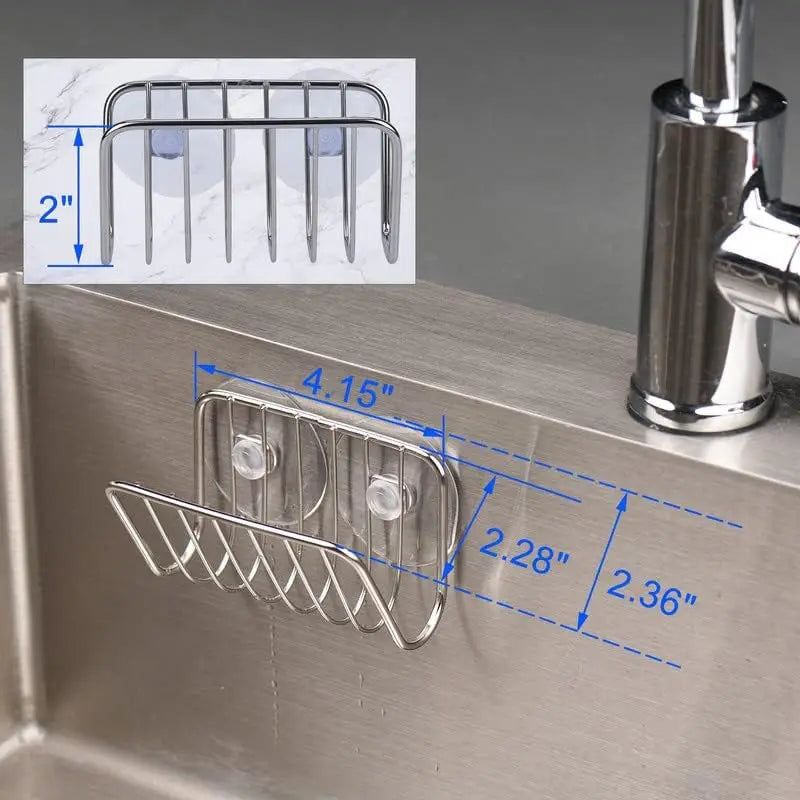 Stainless Steel Suction Cup Sponge Holder