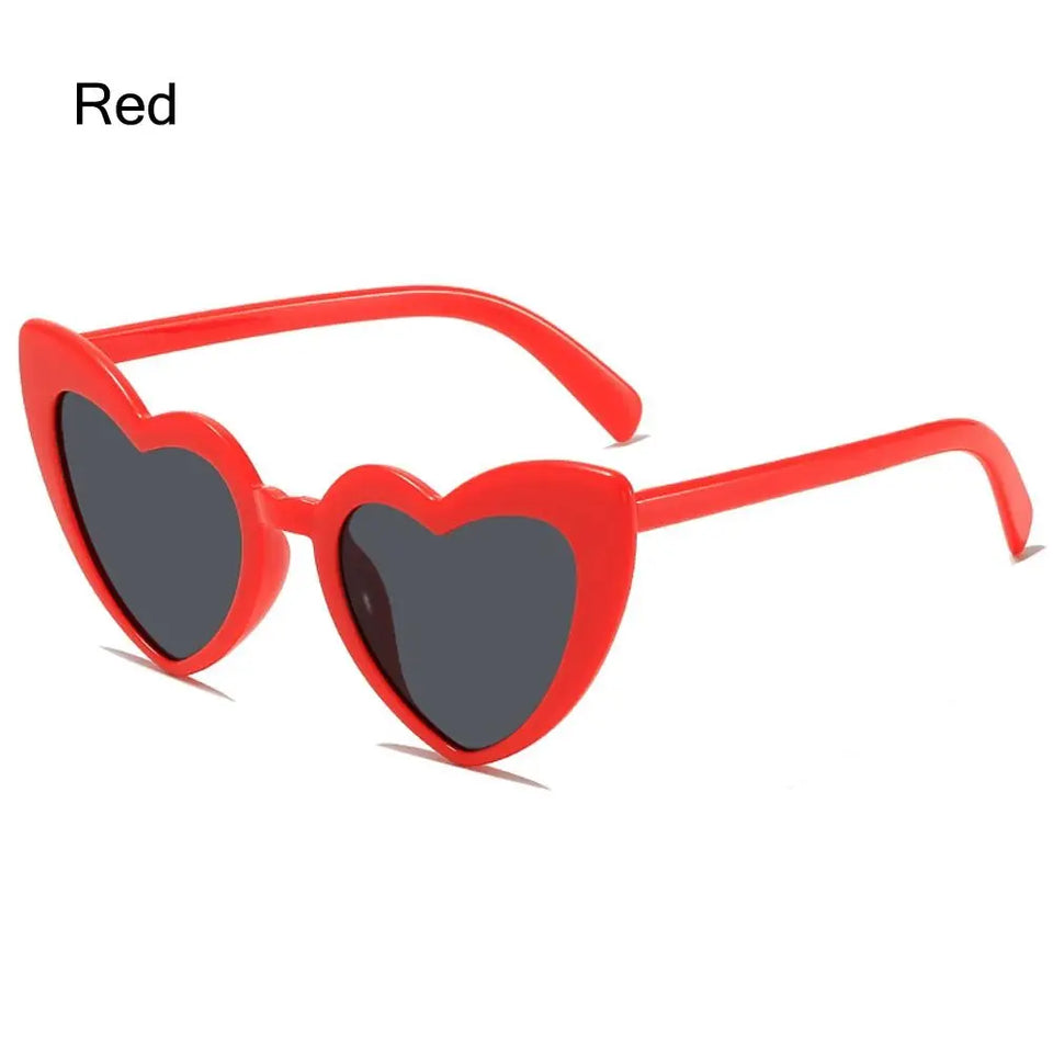 UV Protection Heart-Shaped Sunglasses Vintage Trendy Street Shooting Shades Irregular Fashion Pink Heart Sun Glasses for Women