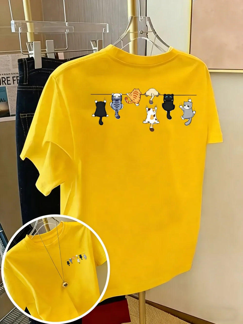 Women's Cat-Print T-Shirt