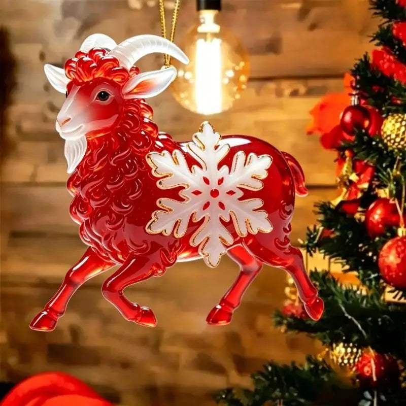 Acrylic Winged Goat Ornament
