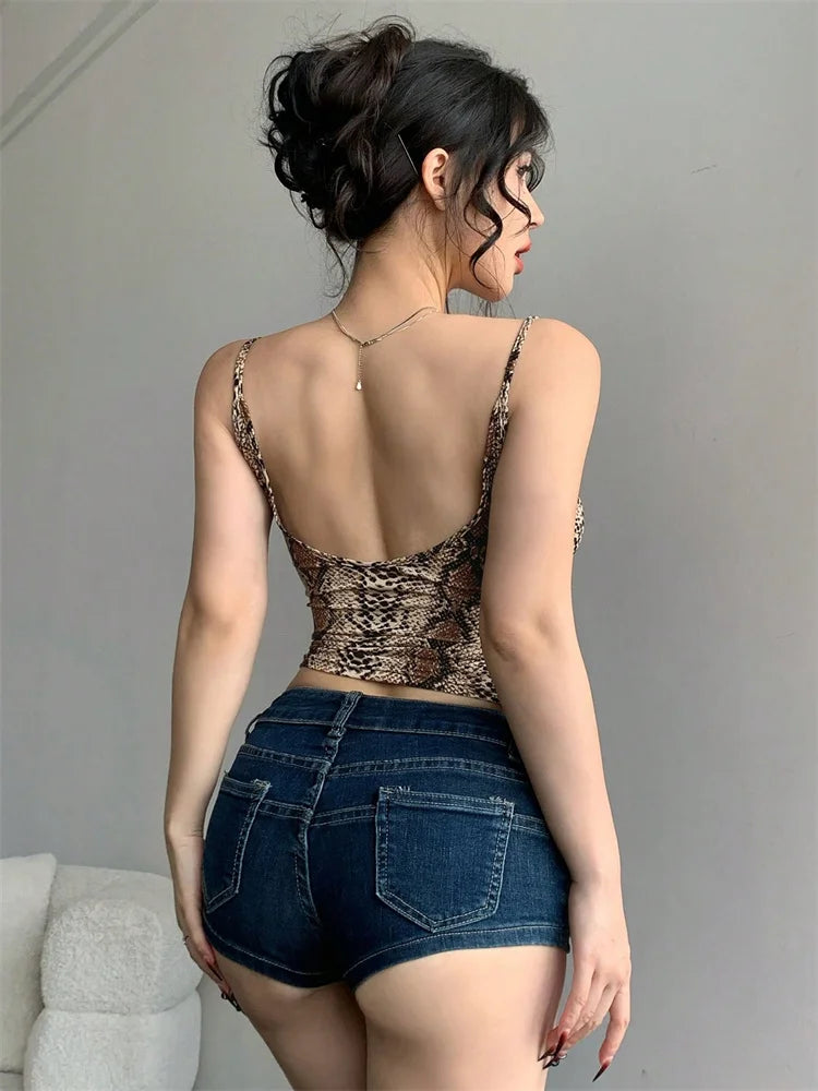 Women's Backless Cami Crop Top