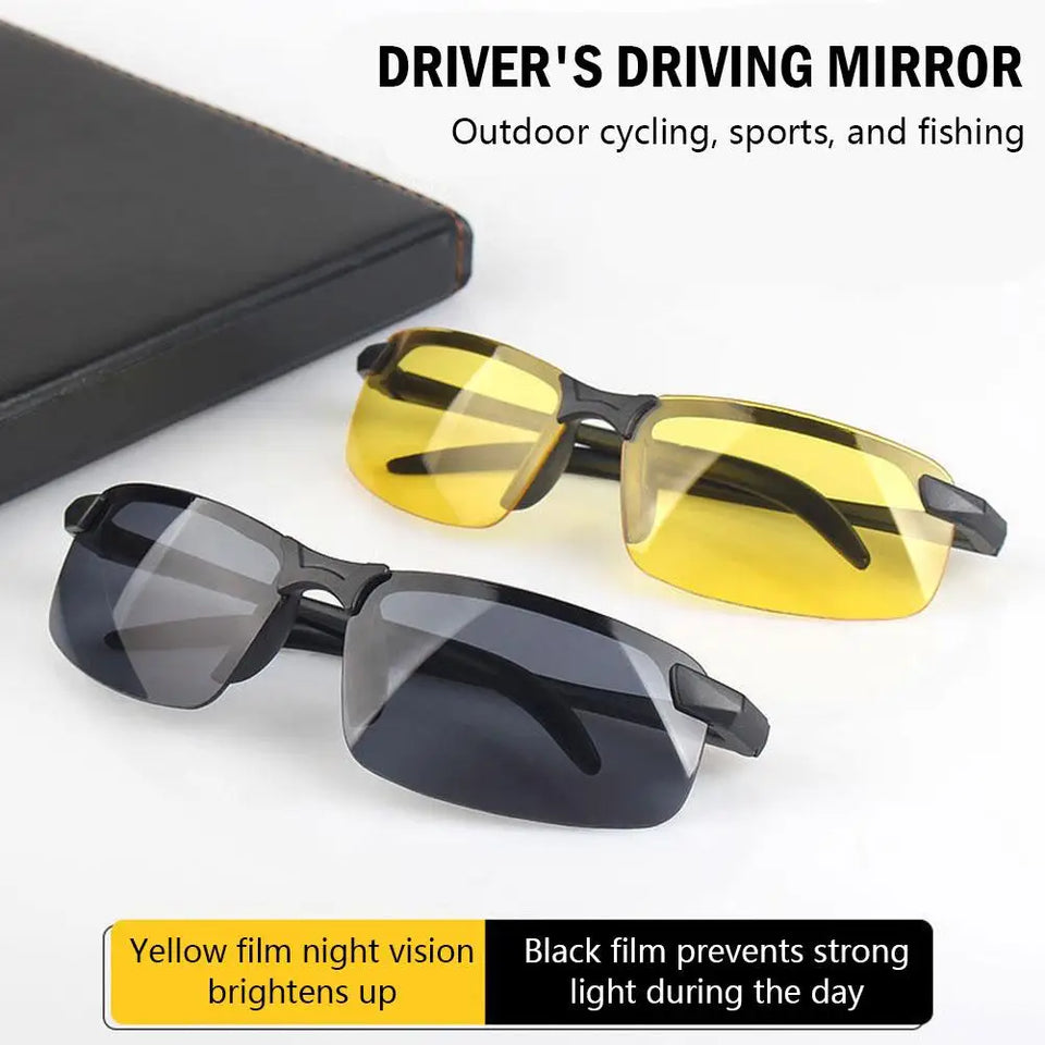 Polarizing Sunglasses For Men Day And Night Fishing Cycling Outdoor Sports Sun Protection UV Protection Eye Sunshade Mirror