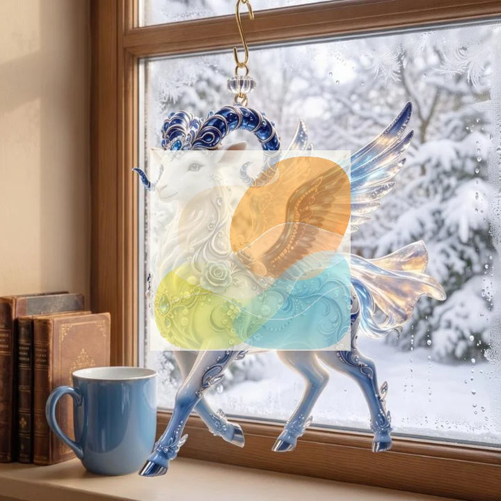 Acrylic Winged Goat Ornament