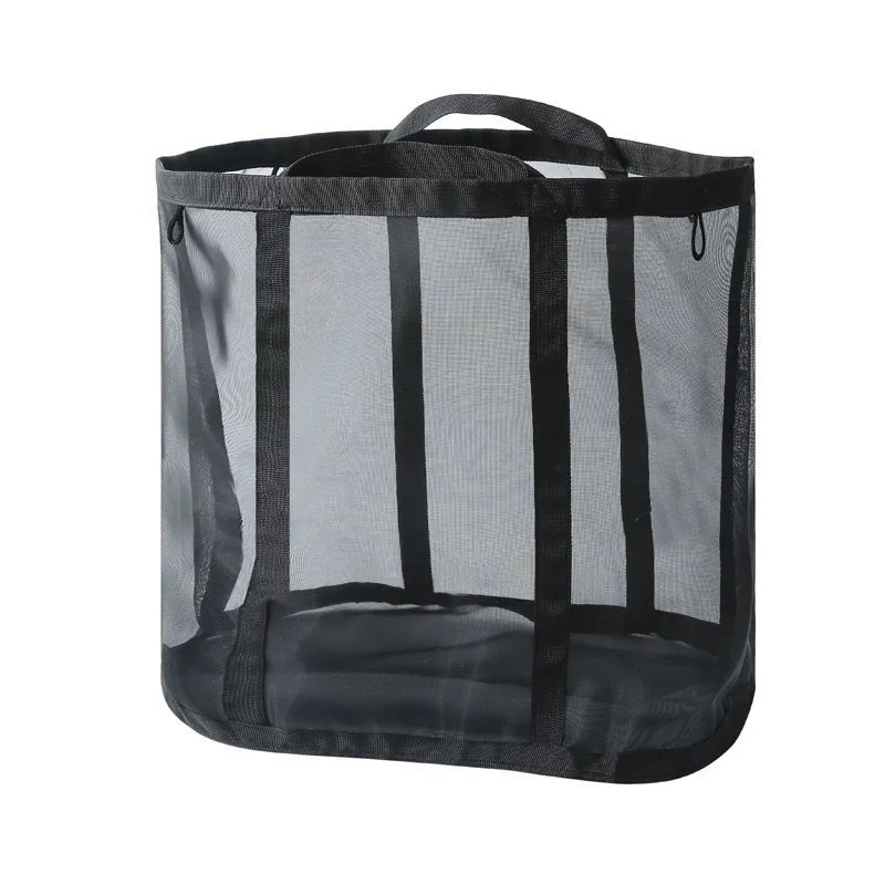 Collapsible Mesh Laundry Basket with Handles