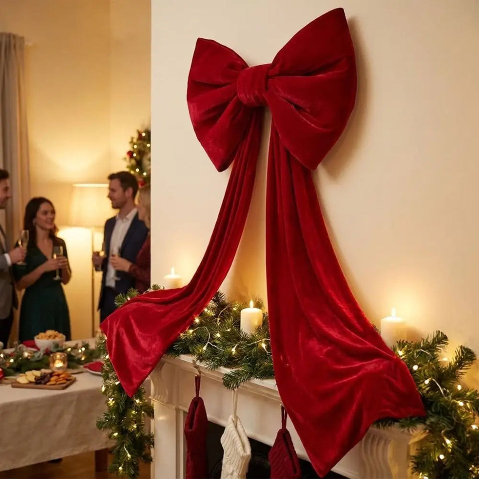 Large Velvet Christmas Bow