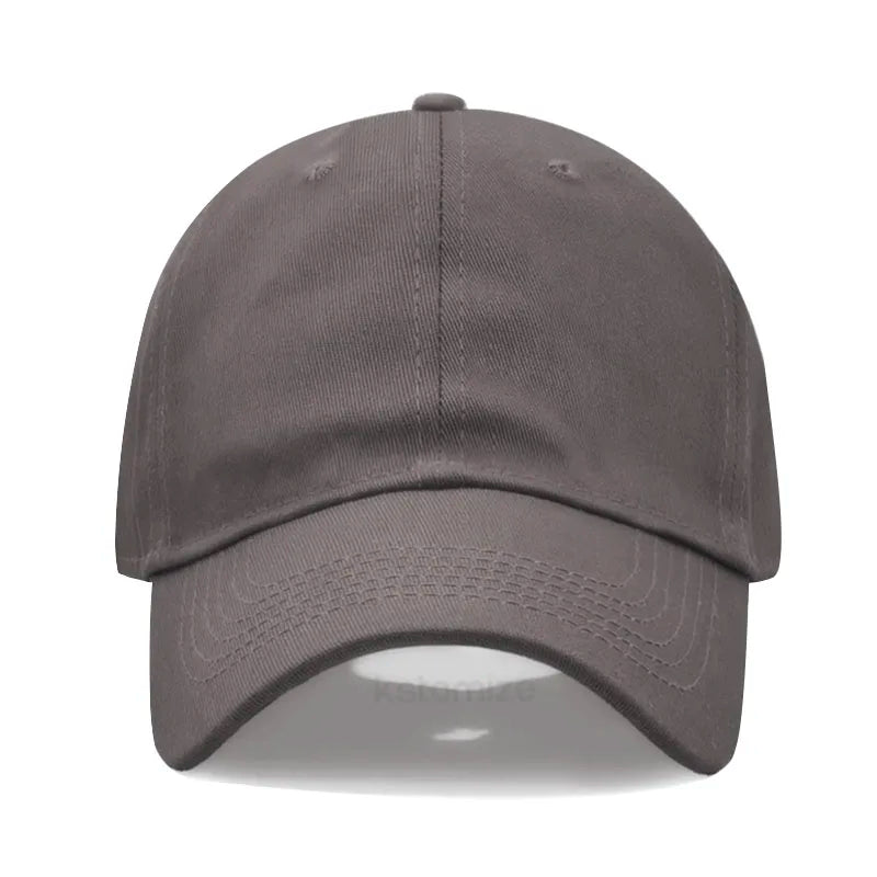 Custom Text Logo Embroidery Vintage Washed Cotton Baseball Cap Fashion Women Men Hat Sport Visors Snapback Cap Sun Hat