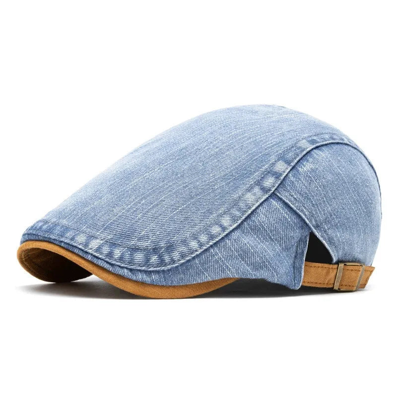 2025 Four Seasons Cotton Solid Newsboy Caps Men Flat Peaked Cap Women Painter Beret Hats 18