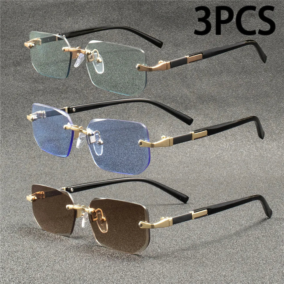 Rimless Small Square Sunglasses