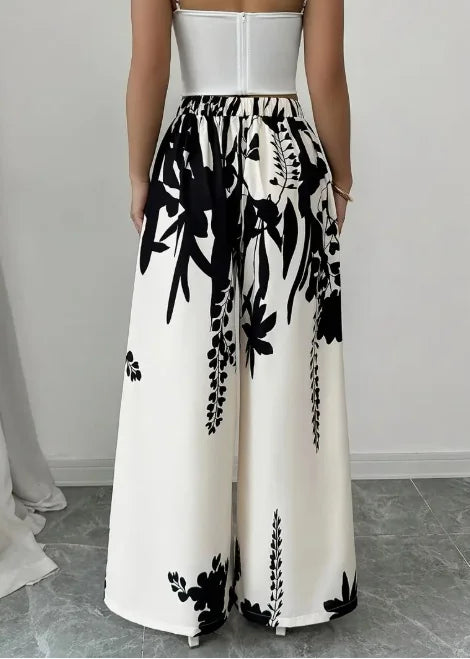 Women's Floral-Print Wide-Leg Pants