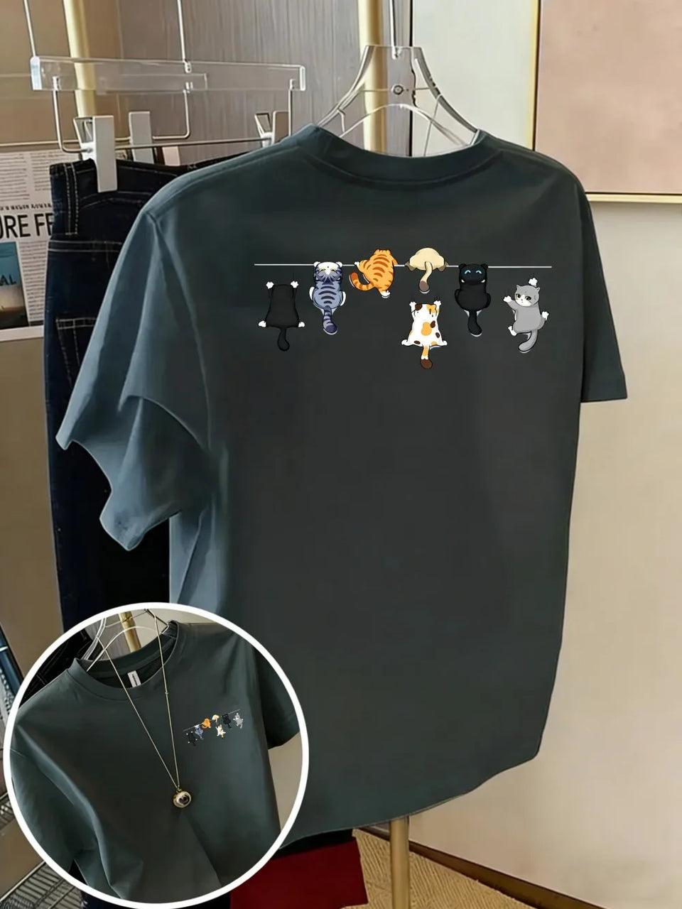 Women's Cat-Print T-Shirt