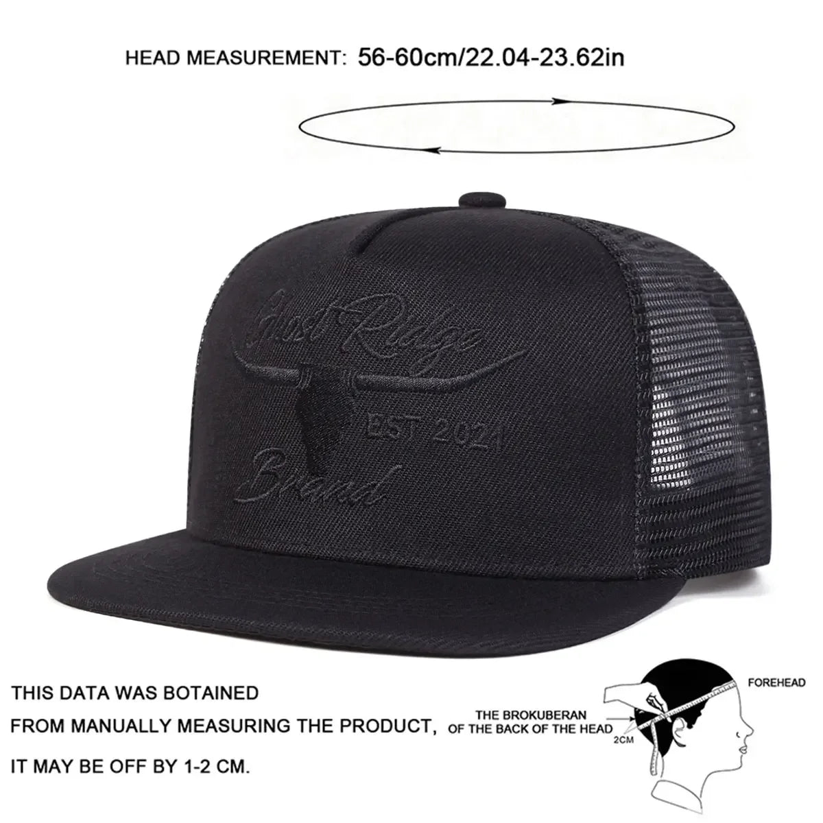 Bullhead Letter Hip-hop Net Baseball Cap
