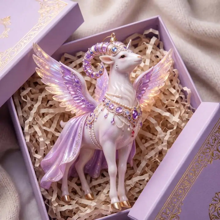 Acrylic Winged Goat Ornament