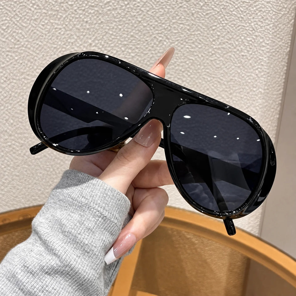 KLASSNUM Large Frame  Sunglasses Retro Punk Fashion Sun Glasses Uv400 Protective Frame Glasses For Men And Women Outdoor Eyewear