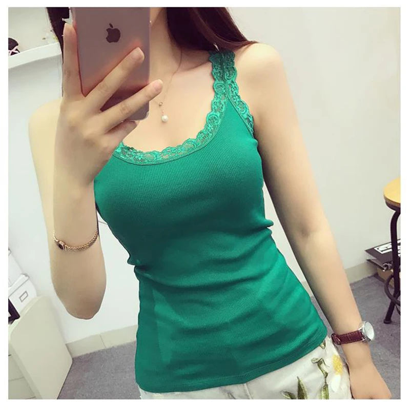 Women's Lace-Trim Cami Top