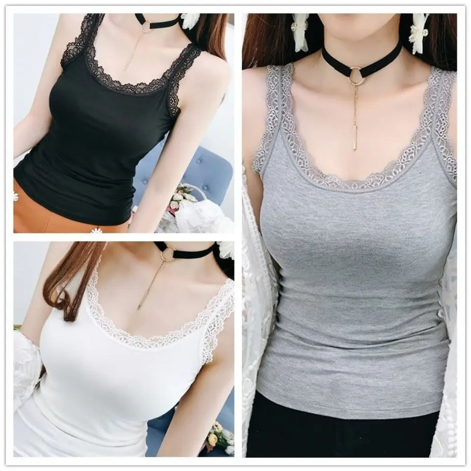 Women's Lace-Trim Cami Top