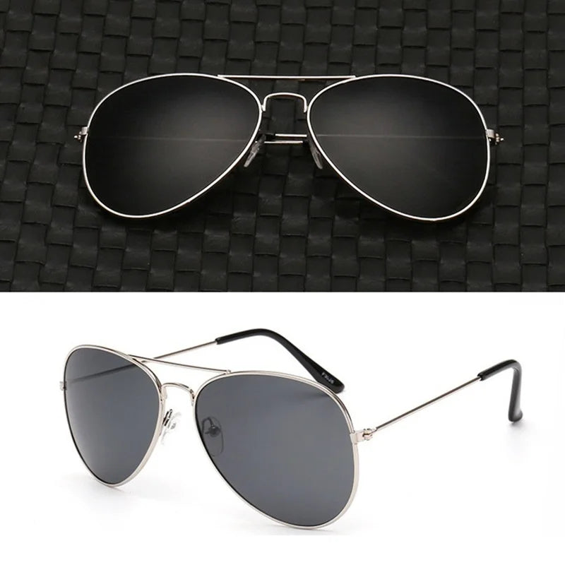 New Double Bridge Pilot Sunglasse Woman Alloy Frame Mirror Sun Glasses Female Male UV400 Eyewear for Men