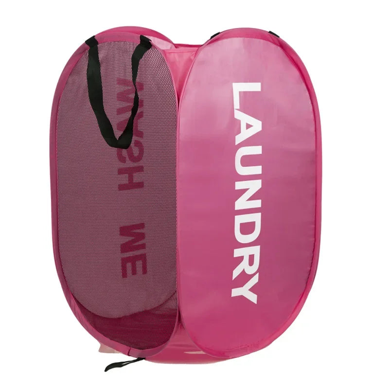 Pop-Up Mesh Laundry Hamper
