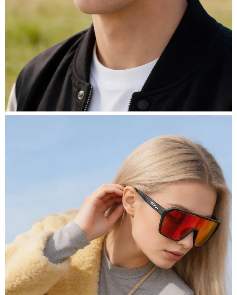 SCVCN Photochromic Sunglasses for Men Cycling Glasses UV400n Women Driving Glasses MTB Road Bike Sport Eyewear Running