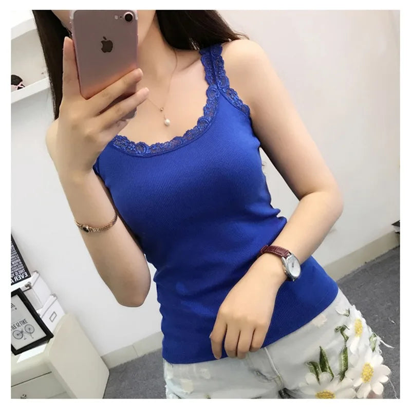 Women's Lace-Trim Cami Top