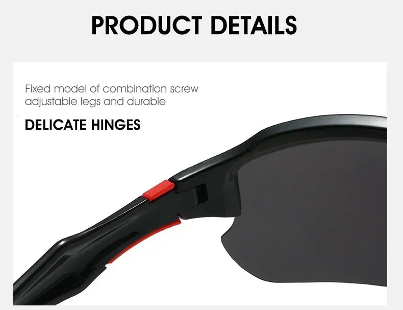 6PCS New Cross-border Outdoor Sports, Skiing, Driving Half-frame Polarized Sunglasses Men's Running Fishing Sunglasses Sun Protection Lightweight Goggles, Random Colors
