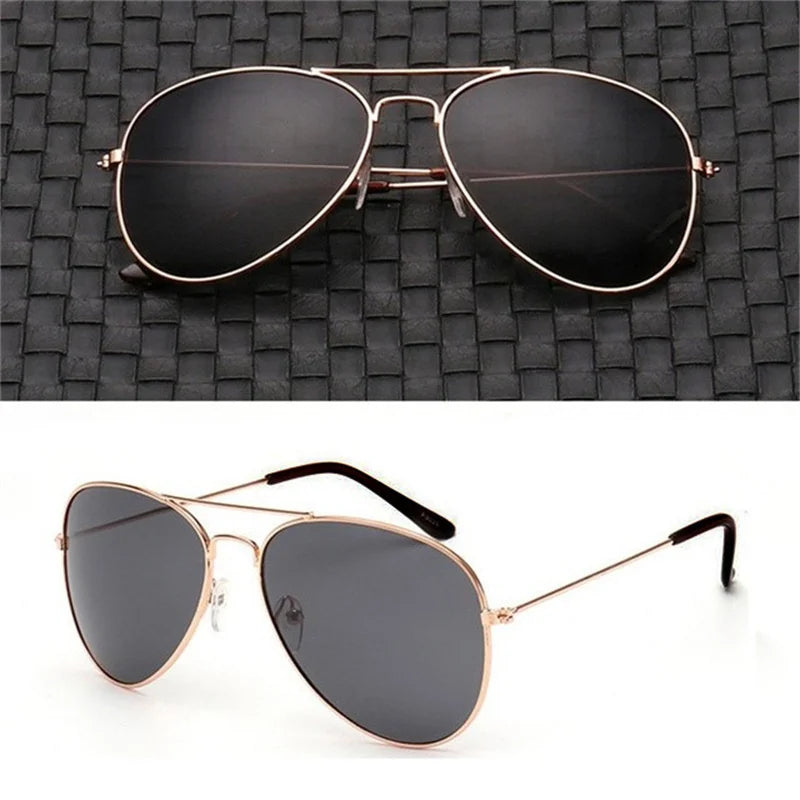 New Double Bridge Pilot Sunglasse Woman Alloy Frame Mirror Sun Glasses Female Male UV400 Eyewear for Men