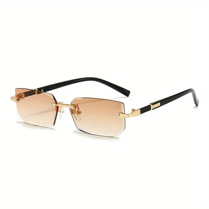 Rimless Small Square Sunglasses