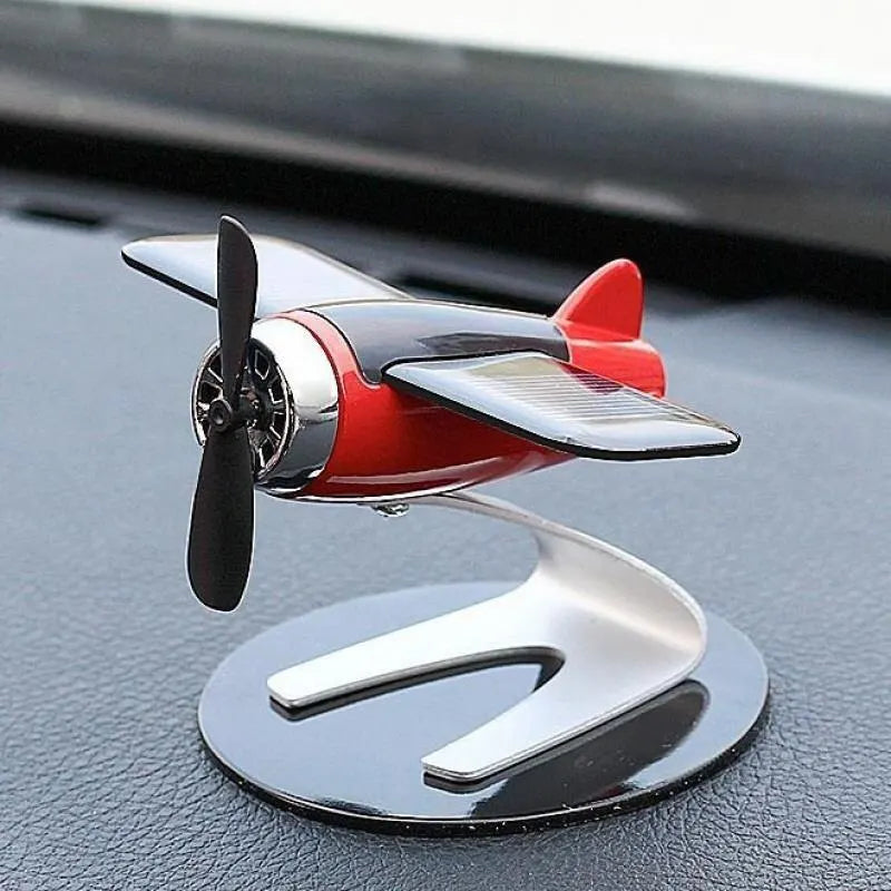 Solar Airplane Car Ornament