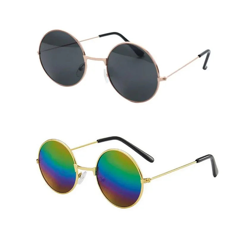 1/2/3Pcs Retro Vintage Punk Sunglasses For Men Women Popular Fishing Leisure Round Metal Sun Glasses Fashion Sunglasses