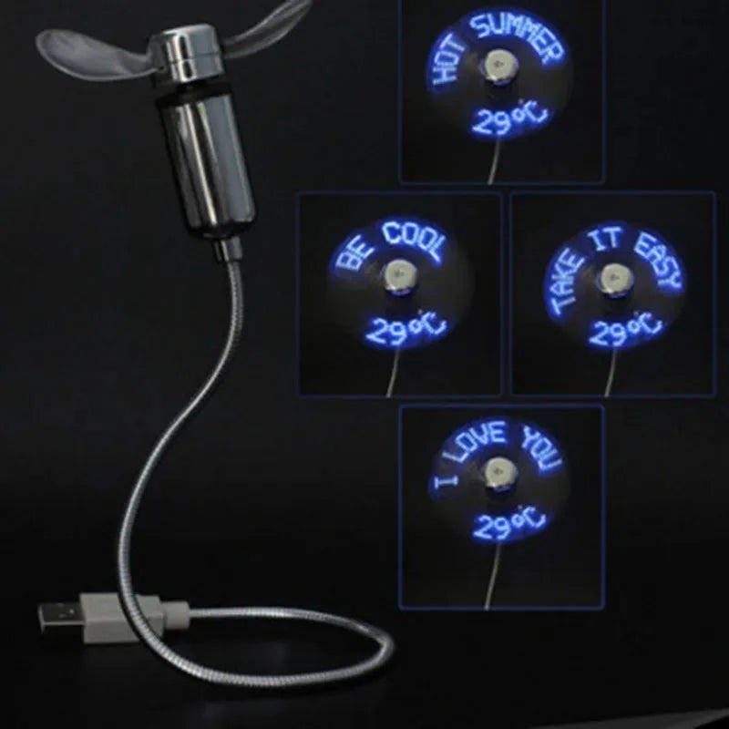 Programmable USB LED Message Fan