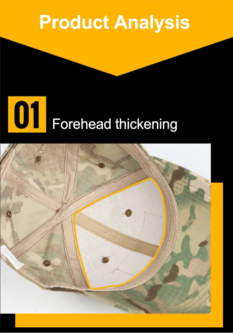 Camouflage Baseball Cap Outdoor Sports Hiking Fishing Hunting Caps Sunscreen Casual Sun Hats For Men Women