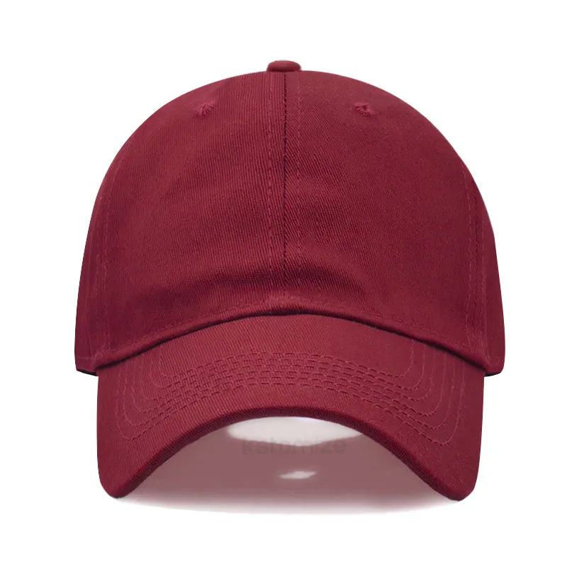 Custom Text Logo Embroidery Vintage Washed Cotton Baseball Cap Fashion Women Men Hat Sport Visors Snapback Cap Sun Hat