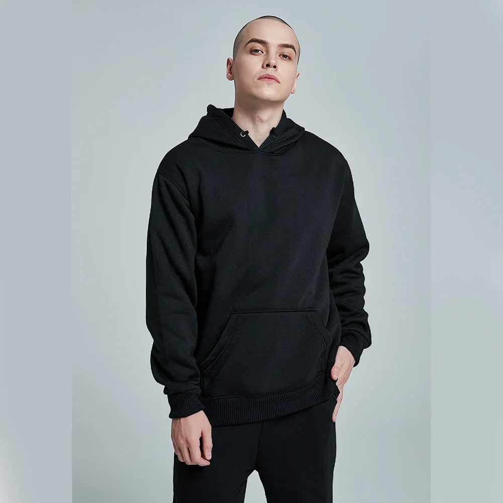 2026Men's Casual Hoodies  Fleece Hoodies Spring Autumn Pullovers Fashion Black Multiple Colour Oversized Sweatshirts Top