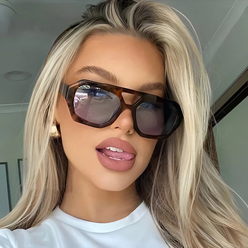 Populor Vintage Sunglasses Women Men Square Sun Glasses Punk Polygon Eye Glasses Goggle for Male Female Rectangle Sunglasses ﻿