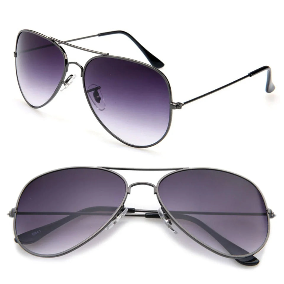Fashion Metal Sunglasses Women Men Pilot Gradient Mirror Women's Oversized Glasses Oculos Lentes Gafas De Sol